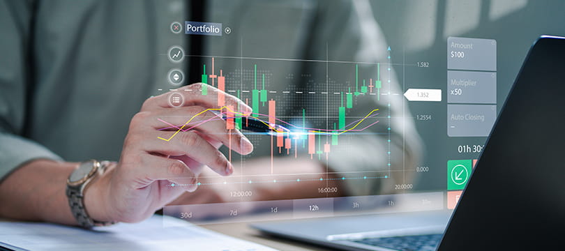 Beginner trader reviewing a trading journal at the end of the month